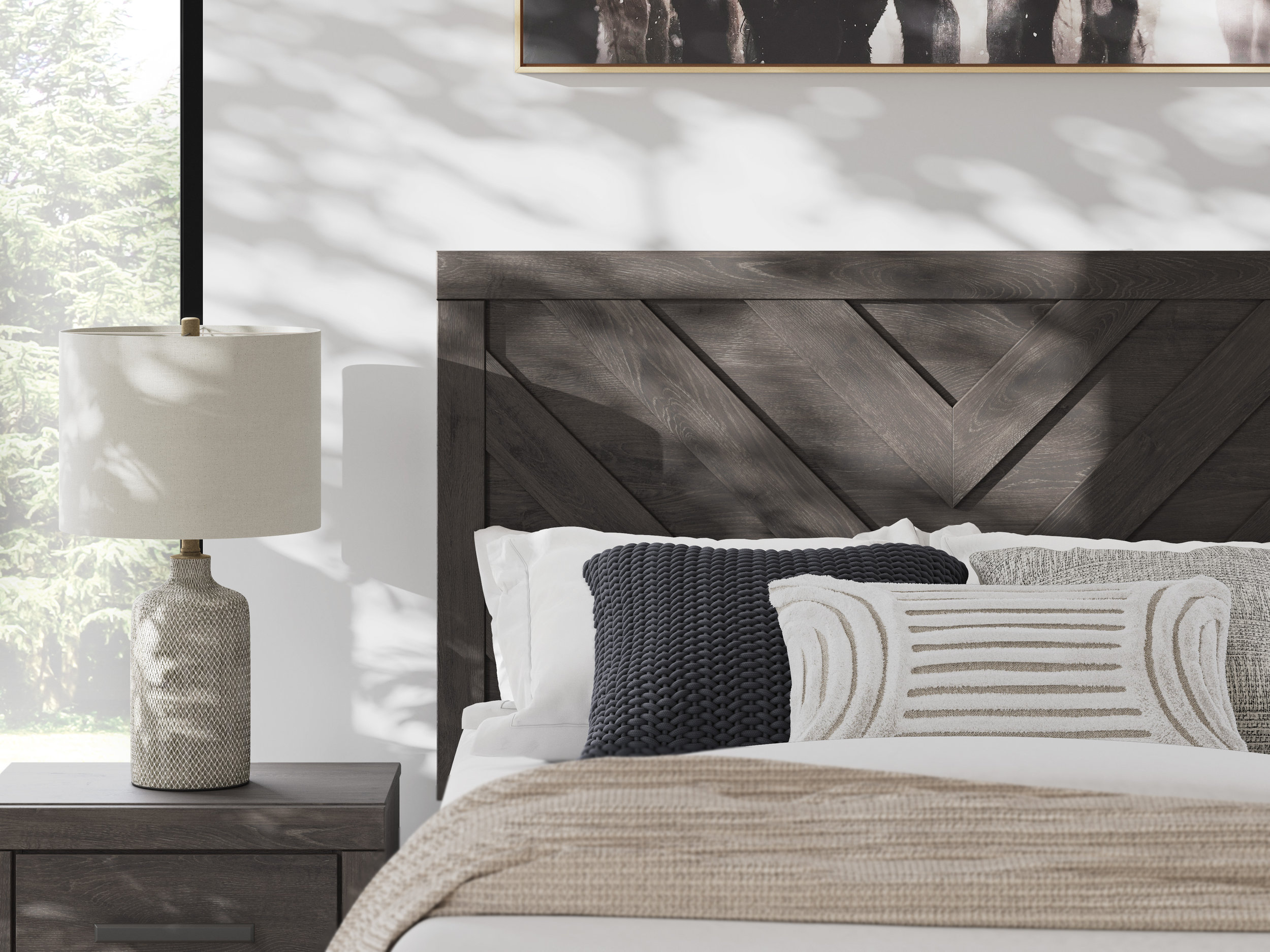 Prendonea MDF Panel Bed, Full Size