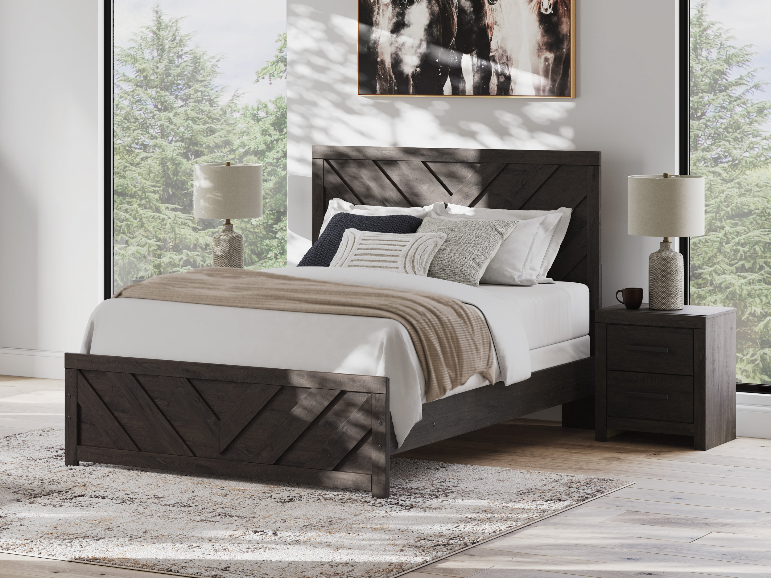 Prendonea MDF Panel Bed, Queen Size