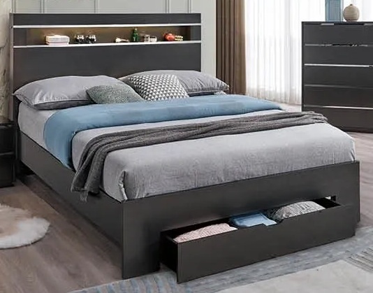 B37 Storage Platform Bedroom Set with LED Light