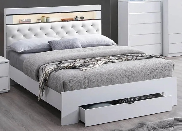 B37 Storage Platform Bedroom Set with LED Light