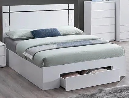B38 Storage Platform Bedroom Set with LED Light