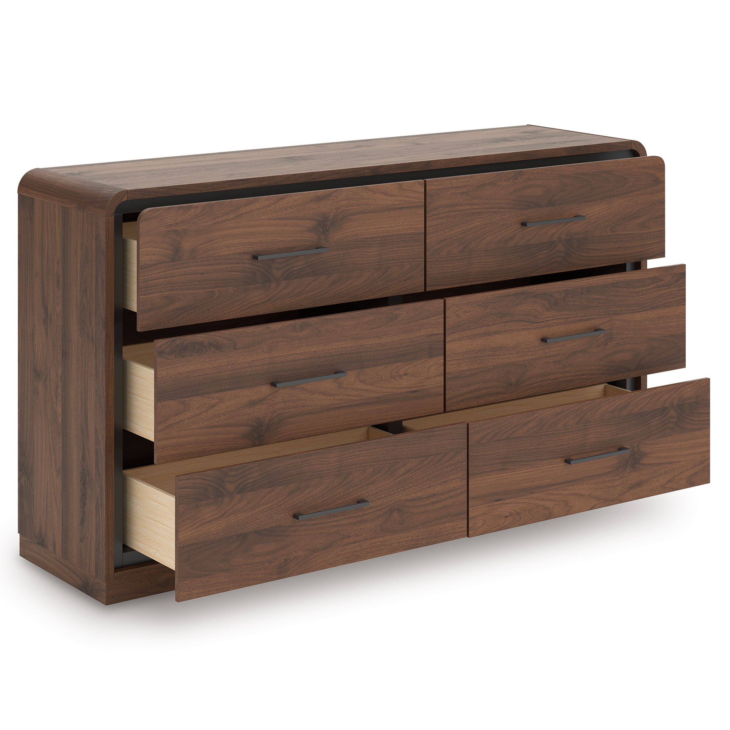 beckford walnut brown finish 6 drawer wood dresser Madison Park Signature Beckett Large Dresser, Morocco Brown color