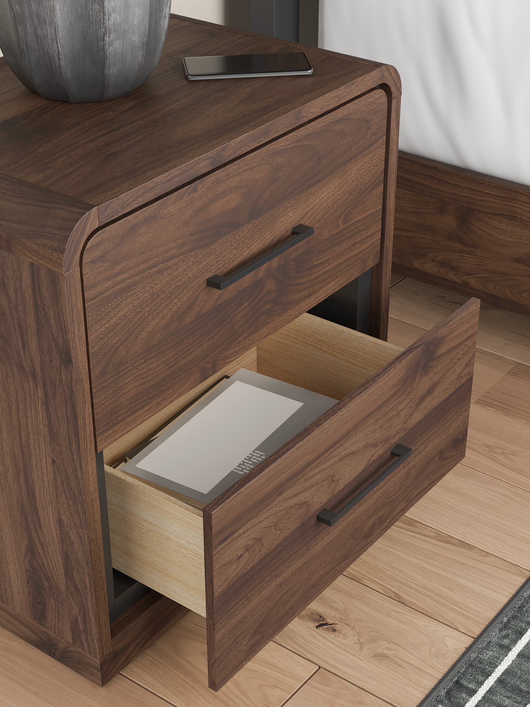 Fortlorn MDF Panel Bedroom Set w/LED Light