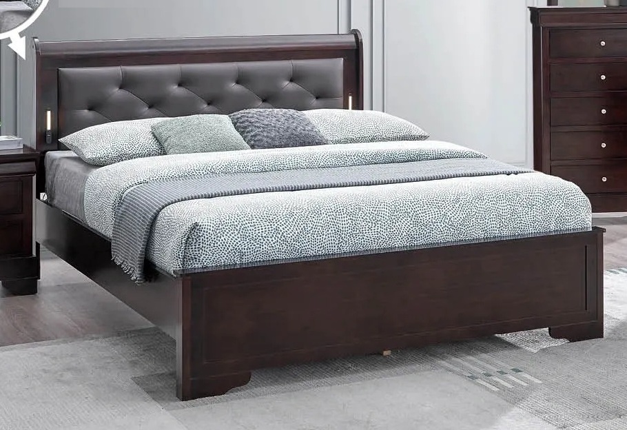 B39 Storage Panel Bedroom Set with Phone Charger & Light