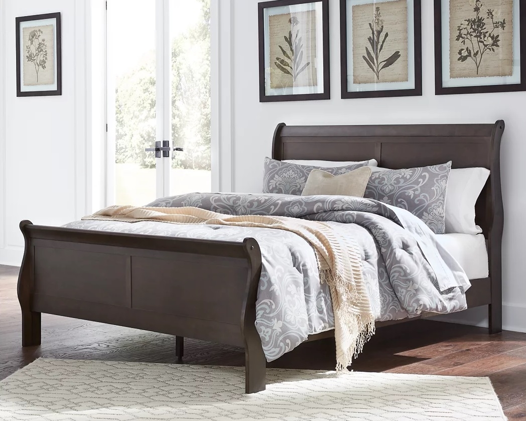 Leewarden Wood Sleigh Bed