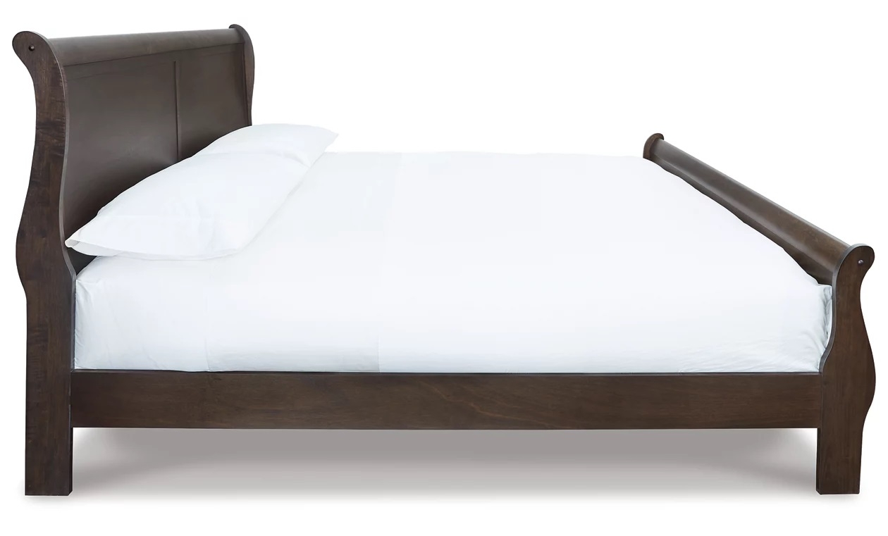 Leewarden Wood Sleigh Bed, King Size