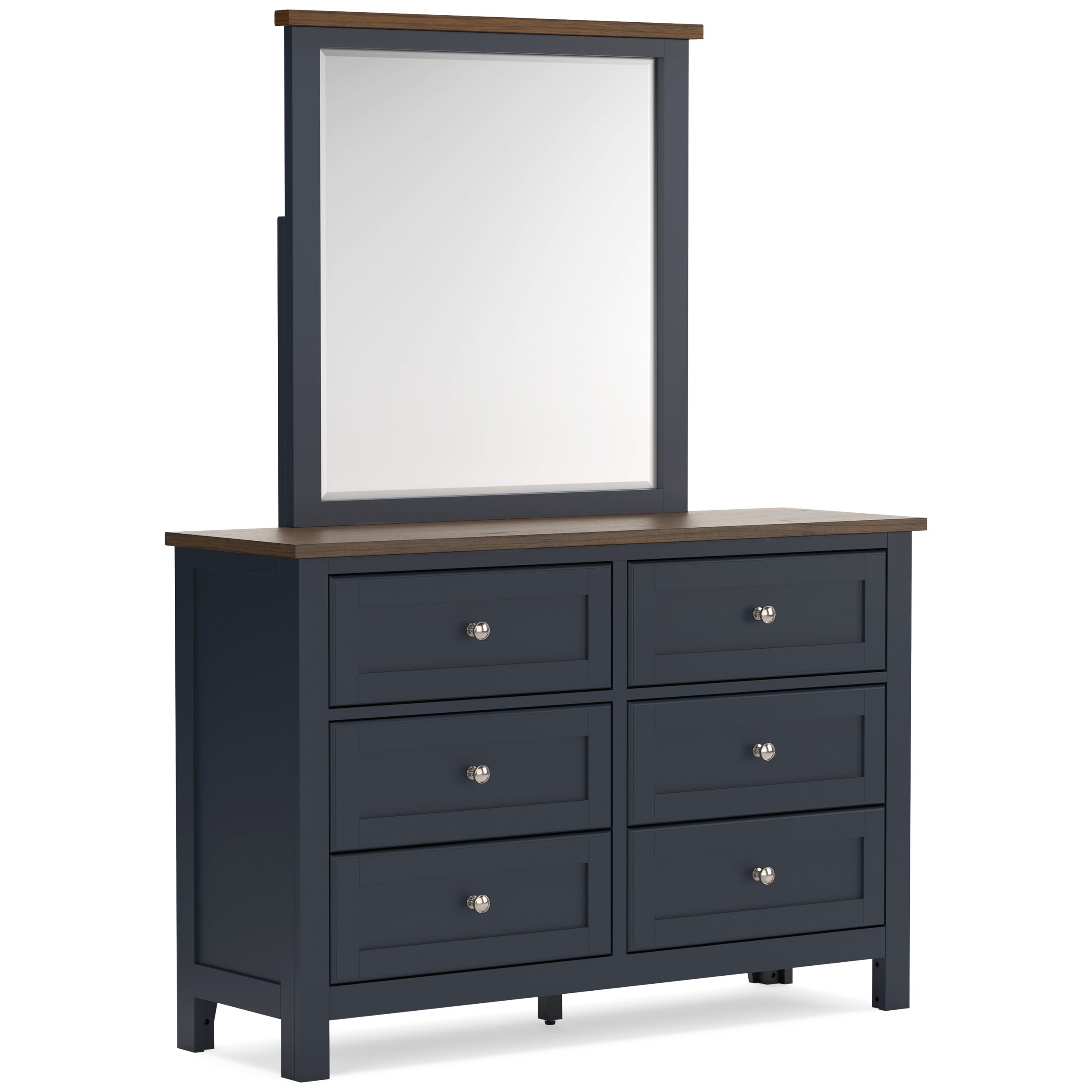 Landocken Wood/MDF Double Dresser w/6 Drawers