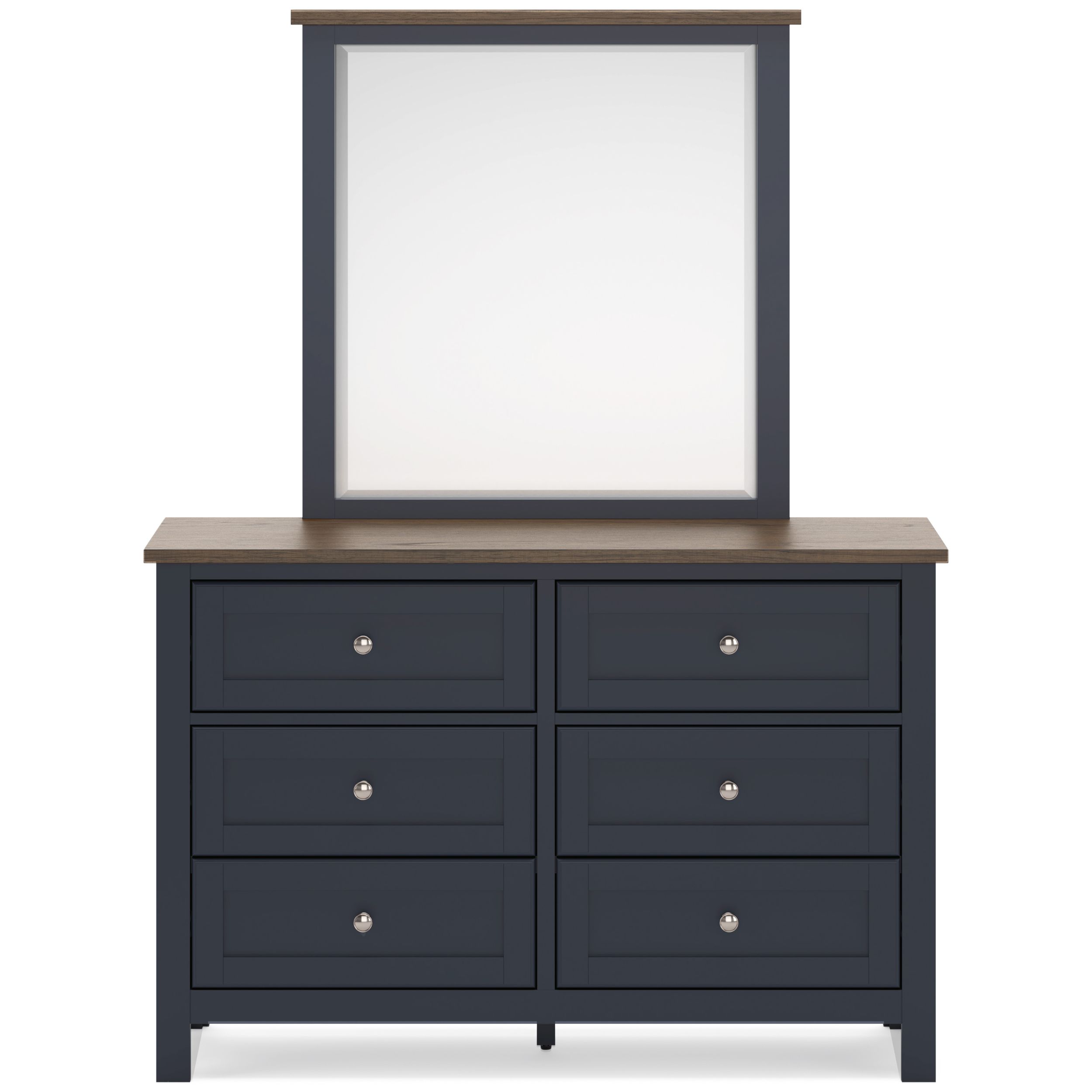 Landocken Wood/MDF Double Dresser w/6 Drawers