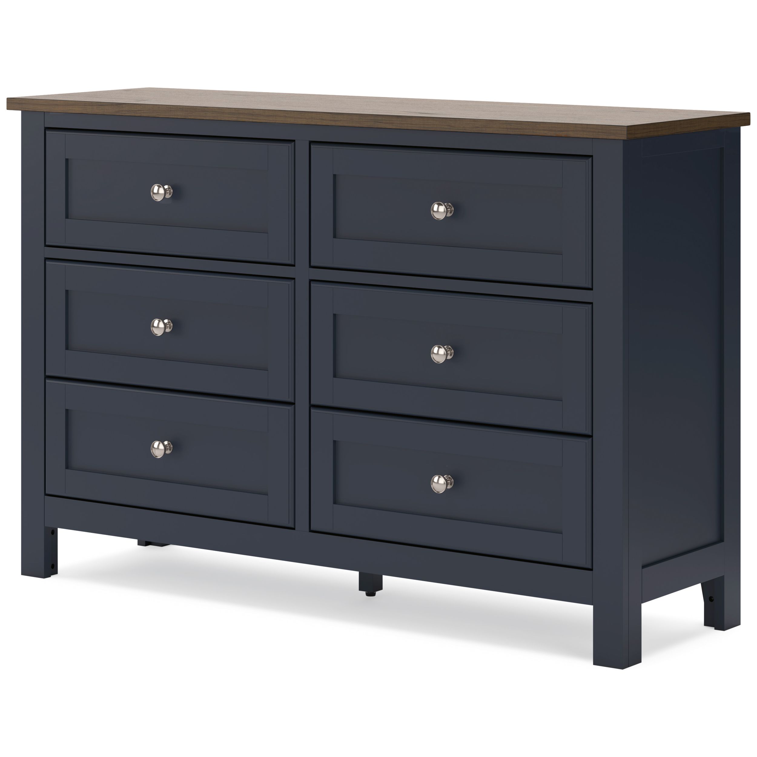 Landocken Wood/MDF Double Dresser w/6 Drawers