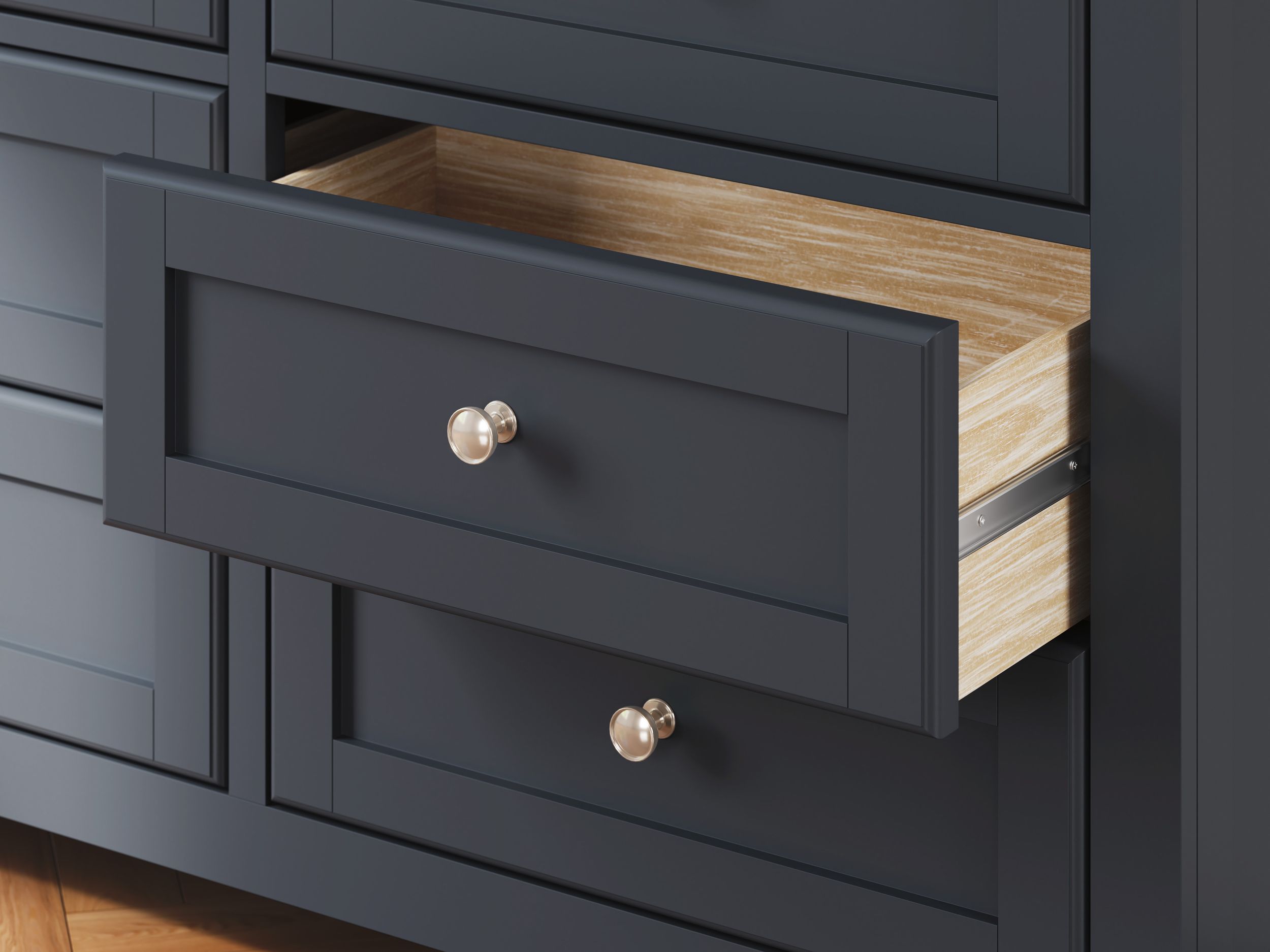 Landocken Wood/MDF Double Dresser w/6 Drawers
