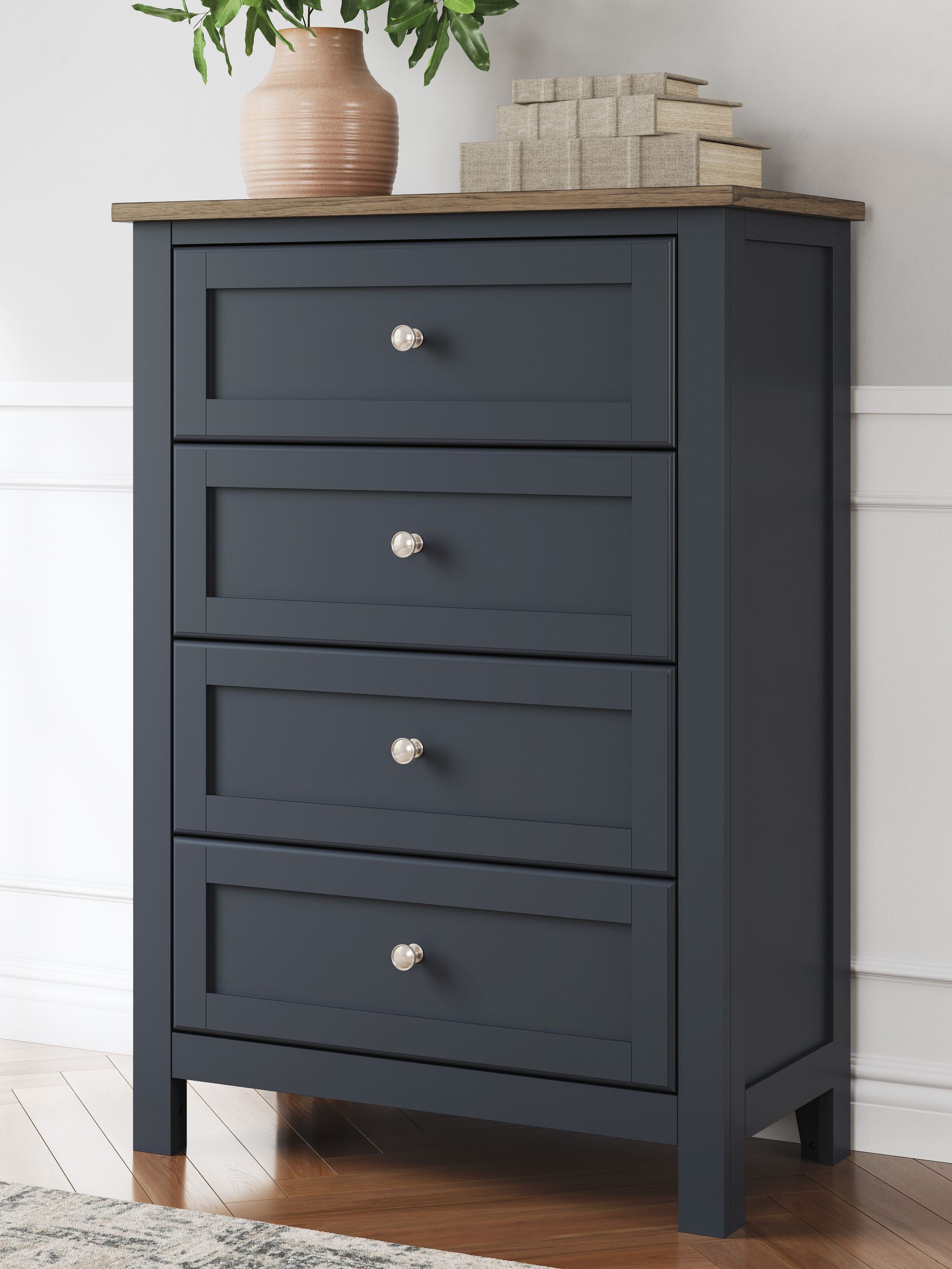 Landocken Wood/MDF Chest w/4 Drawers