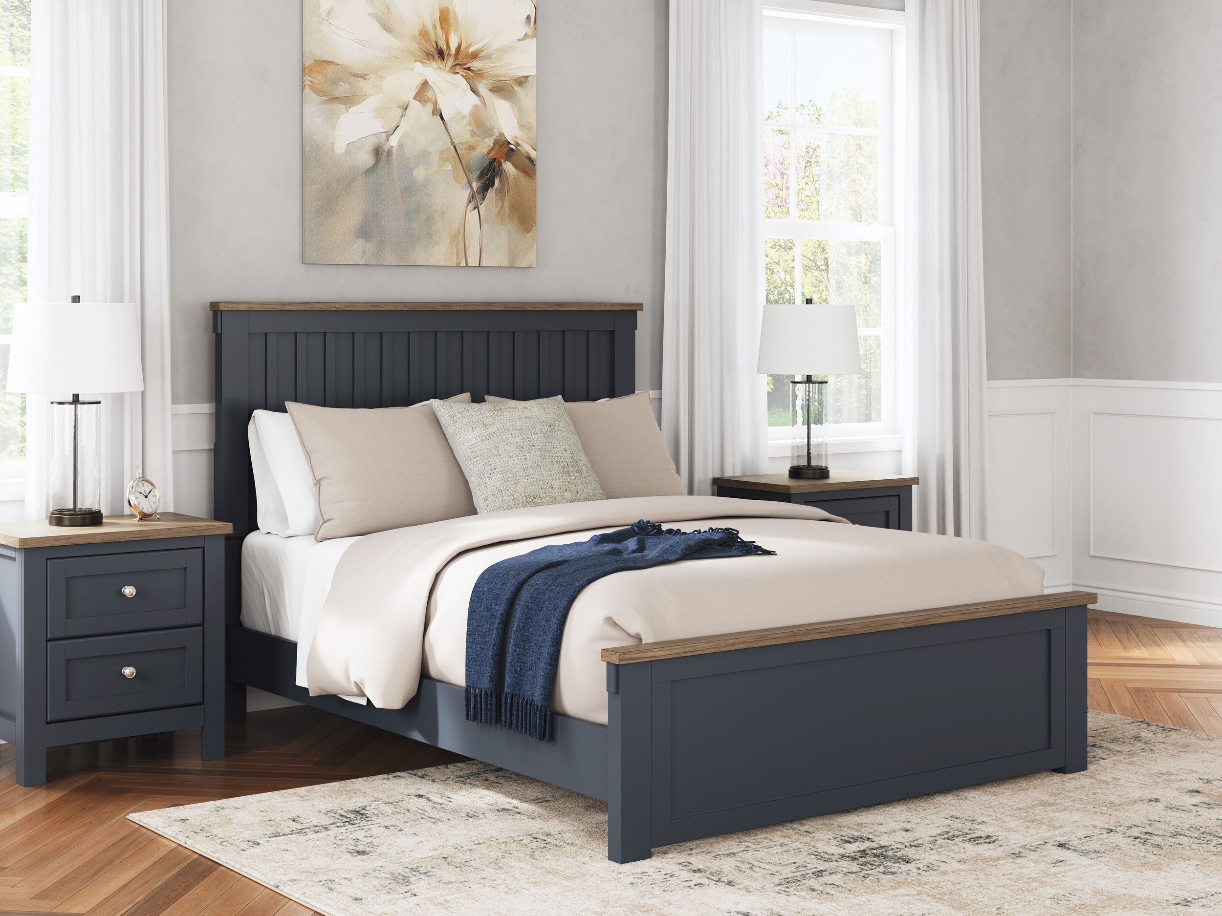 Landocken Wood/MDF Panel Bedroom Set