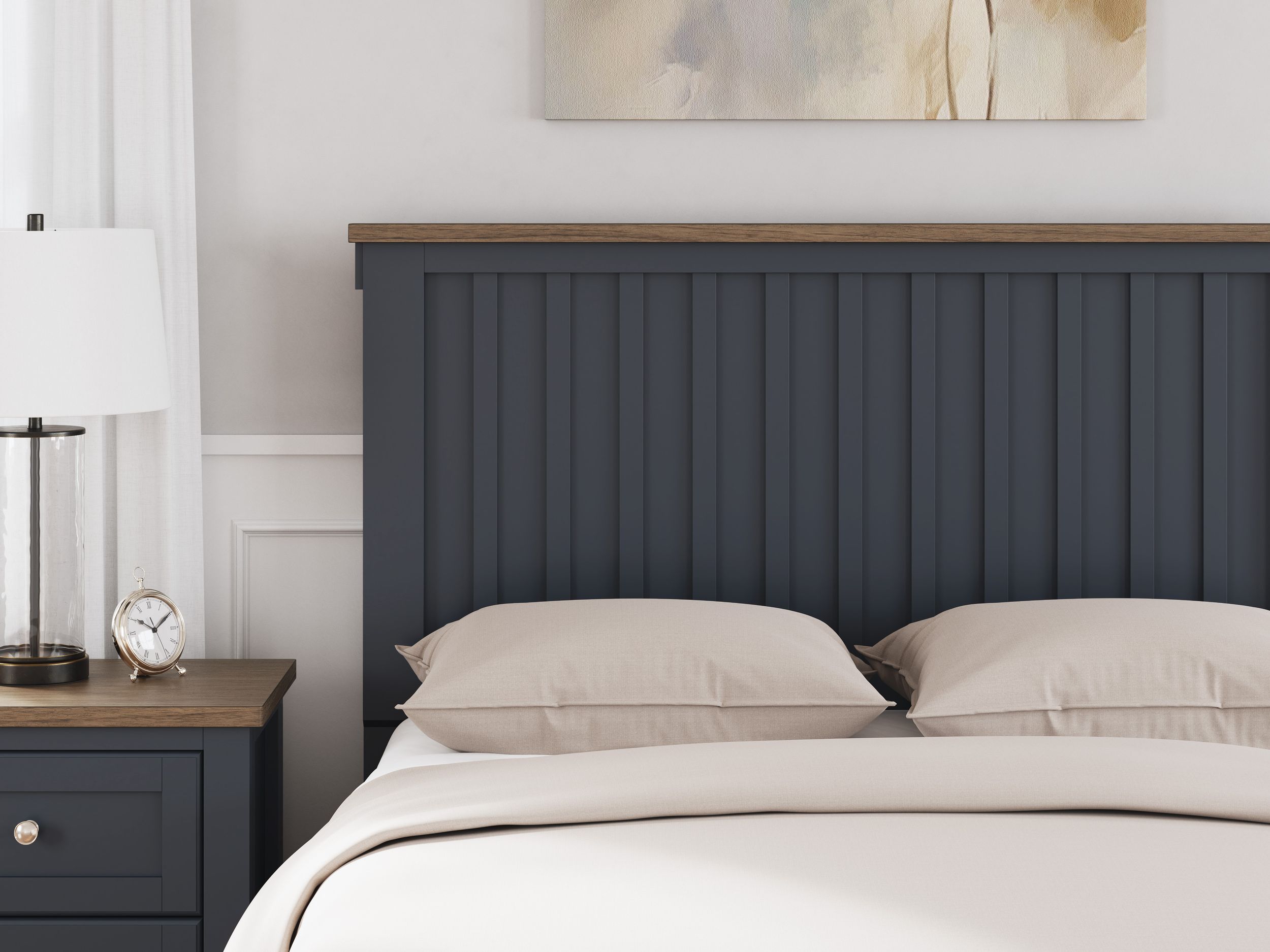 Landocken Wood/MDF Panel Bed, Full Size