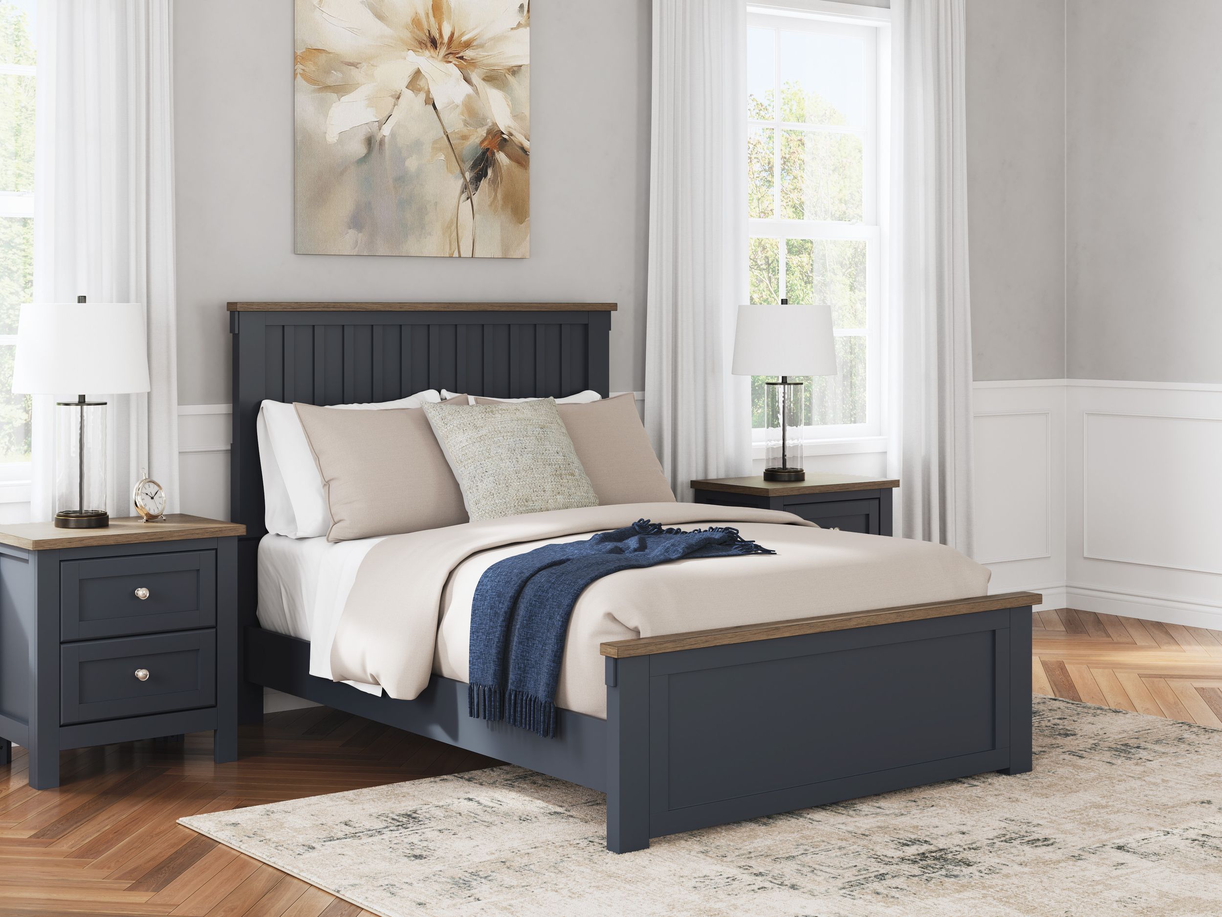 Landocken Wood/MDF Panel Bed, Full Size