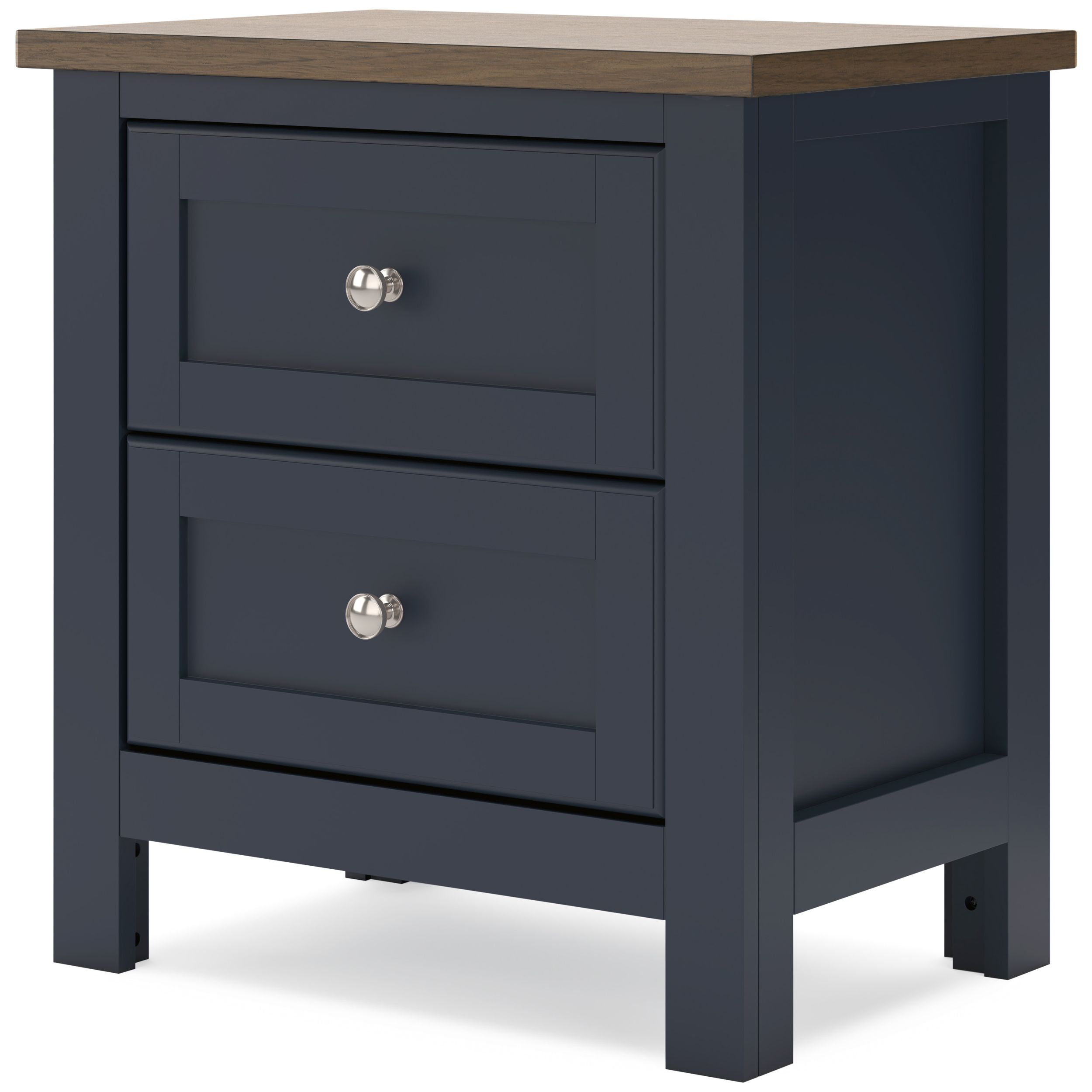 Landocken Wood/MDF Nightstand w/2 Drawers