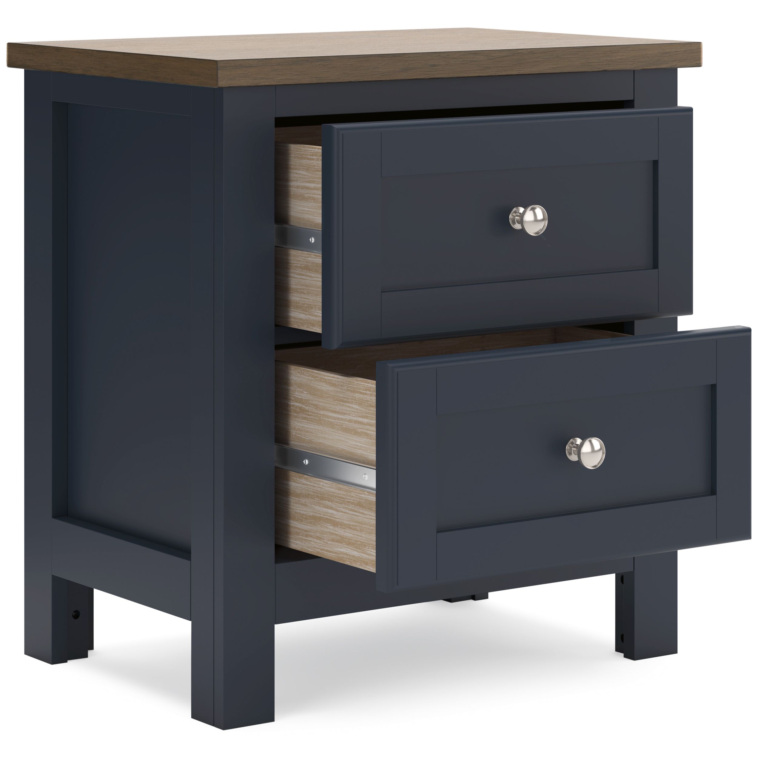 Landocken Wood/MDF Nightstand w/2 Drawers