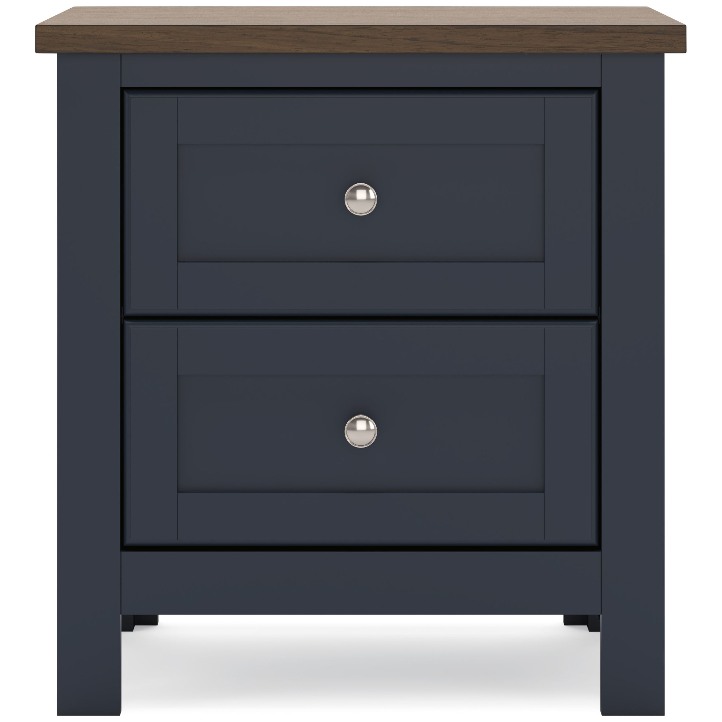 Landocken Wood/MDF Nightstand w/2 Drawers