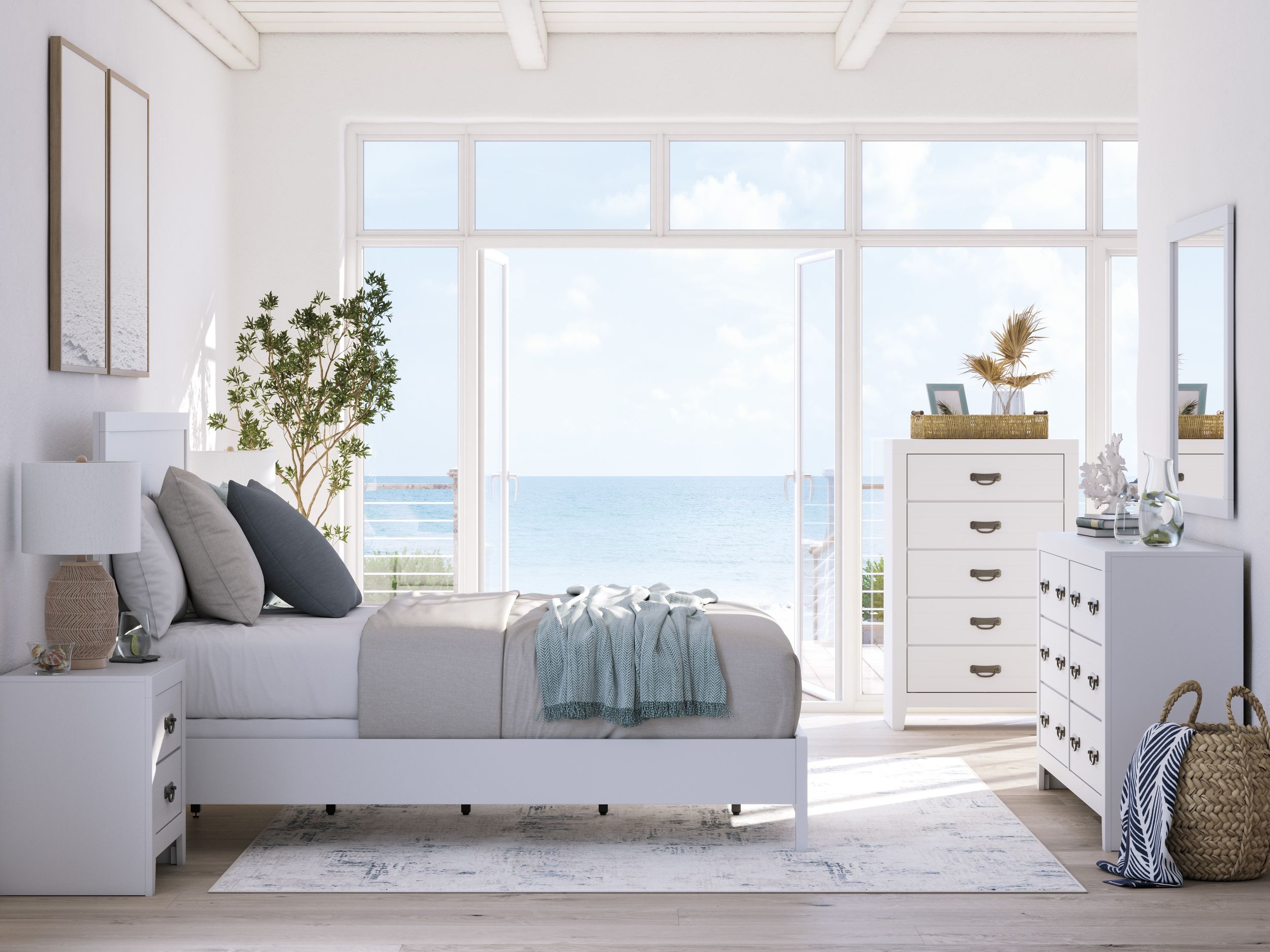 Binterglen MDF/Wood Veneer Panel Bedroom Set