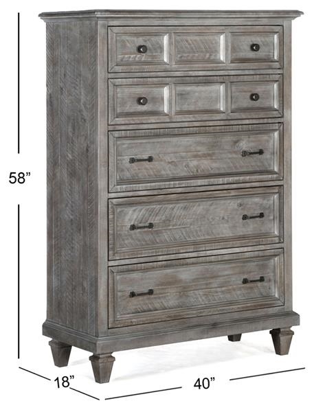 SM Lancaster Wood Chest w/5 Drawers