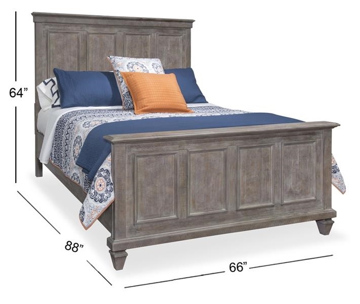 SM Lancaster Wood Panel Bed, Queen Size