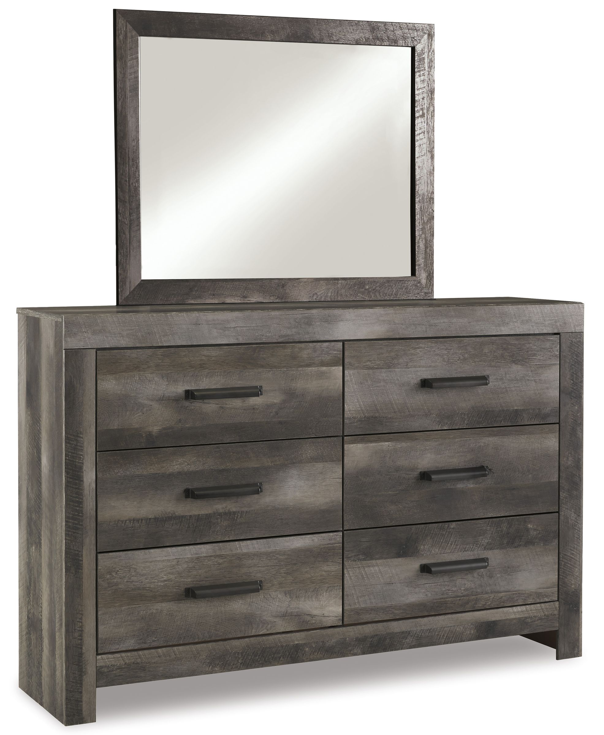 Wynnlow Wood/Faux Leather Poster Bedroom Set