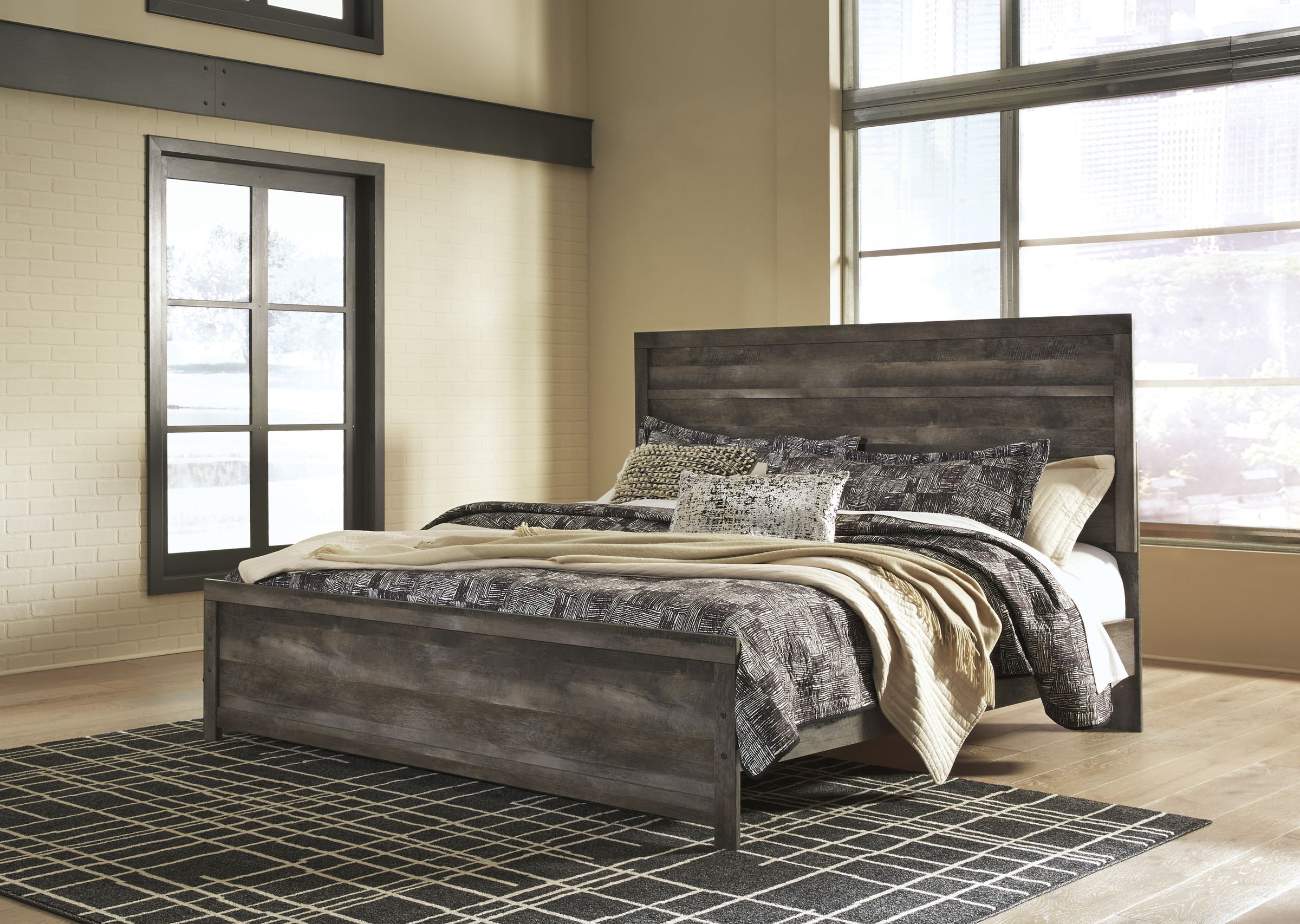 Wynnlow Wood Panel Bedroom Set
