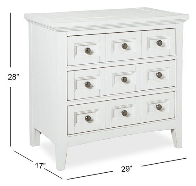 SM Heron Cove Wood Nightstand w/3 Drawers