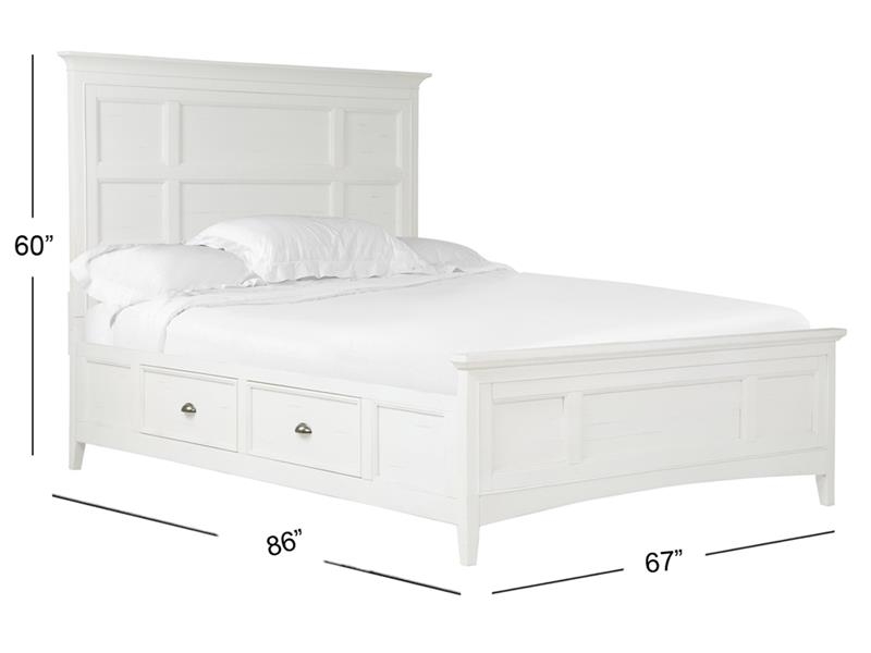 SM Heron Cove Wood Storage Panel Bed, Queen Size