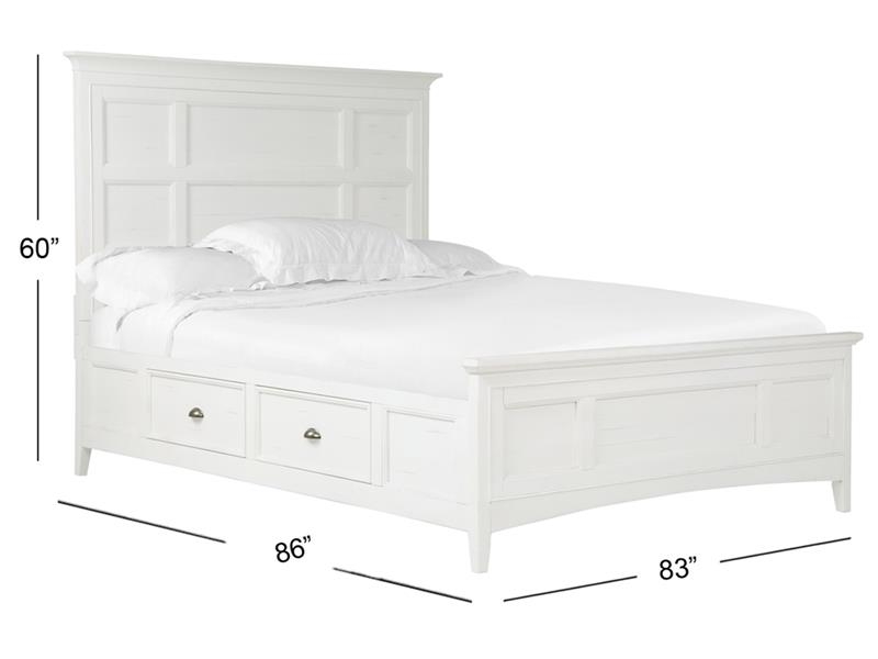 SM Heron Cove Wood Storage Panel Bed, King Size