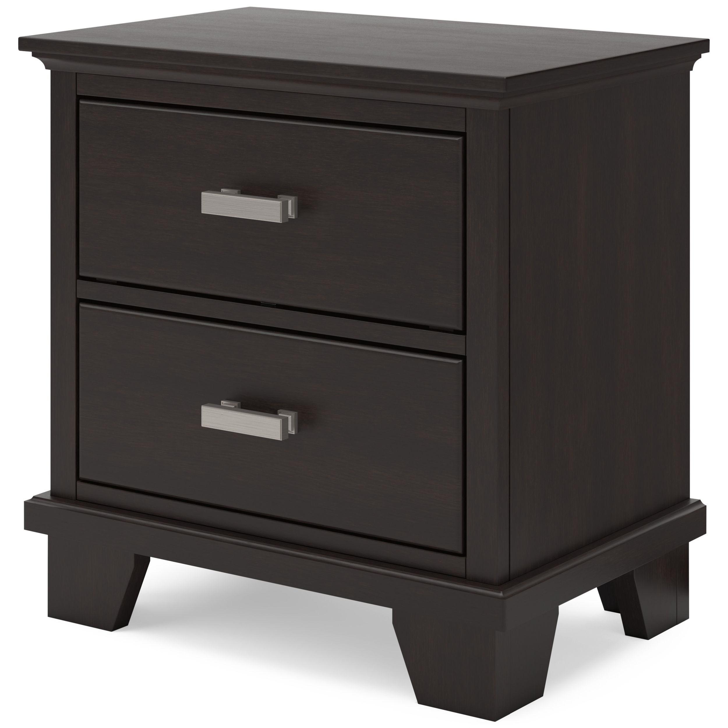 Covetown Wood Nightstand w/2 Drawers