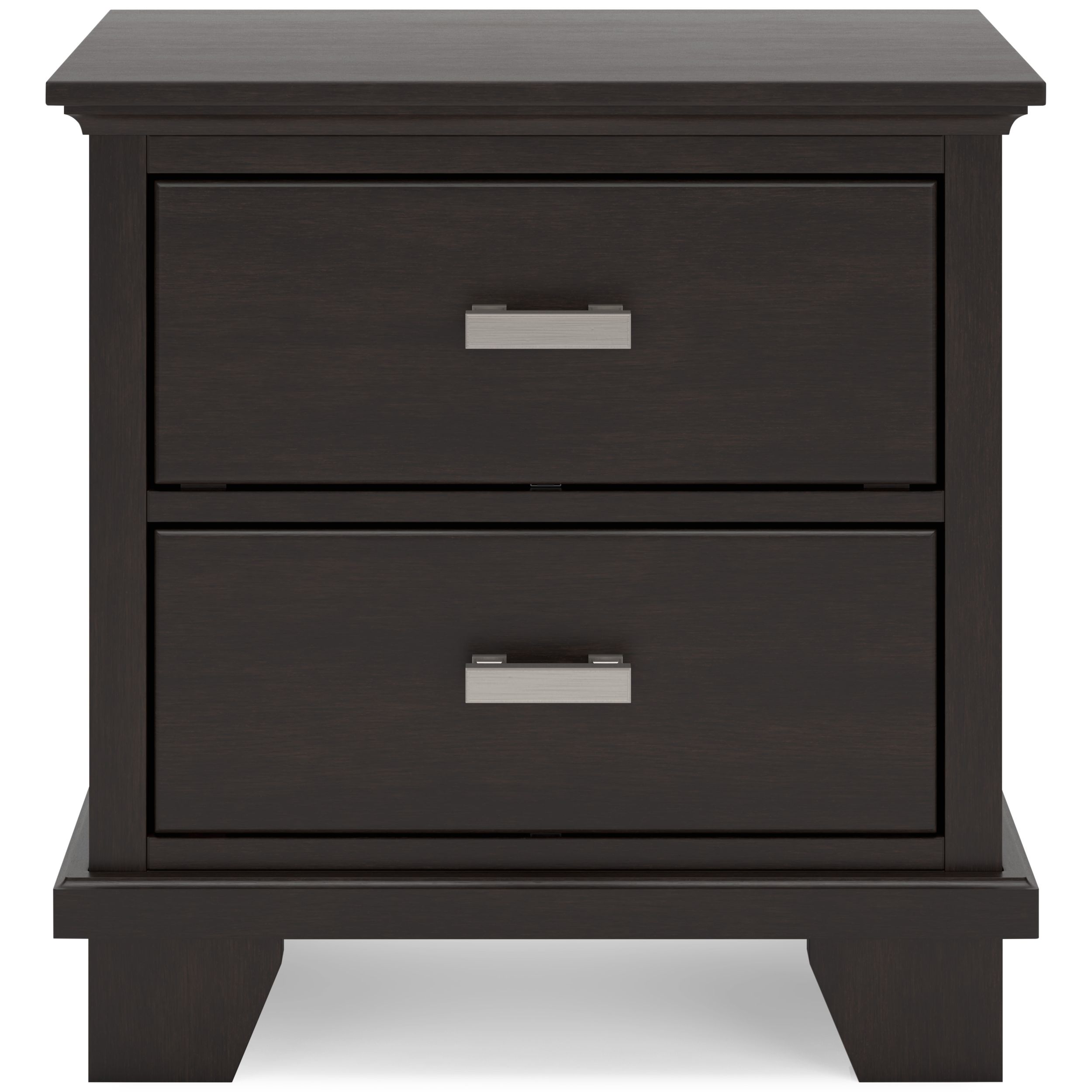 Covetown Wood Nightstand w/2 Drawers