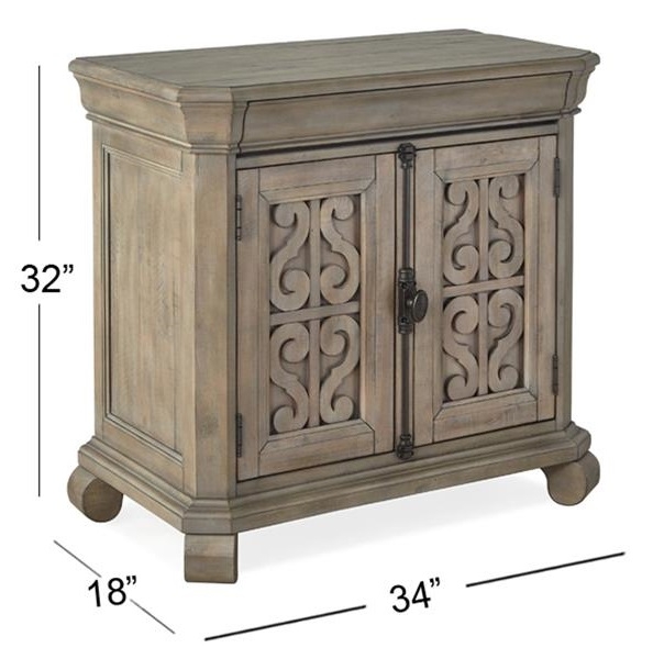 SM Tinley Park Wood Bachelors Chest w/2 Doors & Drawer
