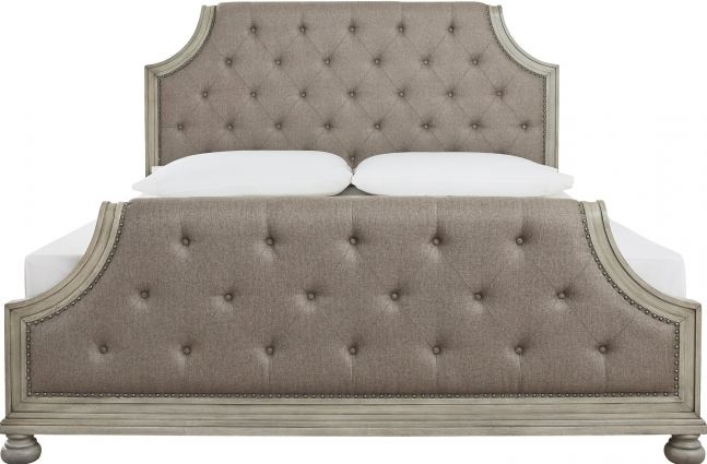 Ashley SM Falkhurst Fabric Upholstered Panel King Size Bed