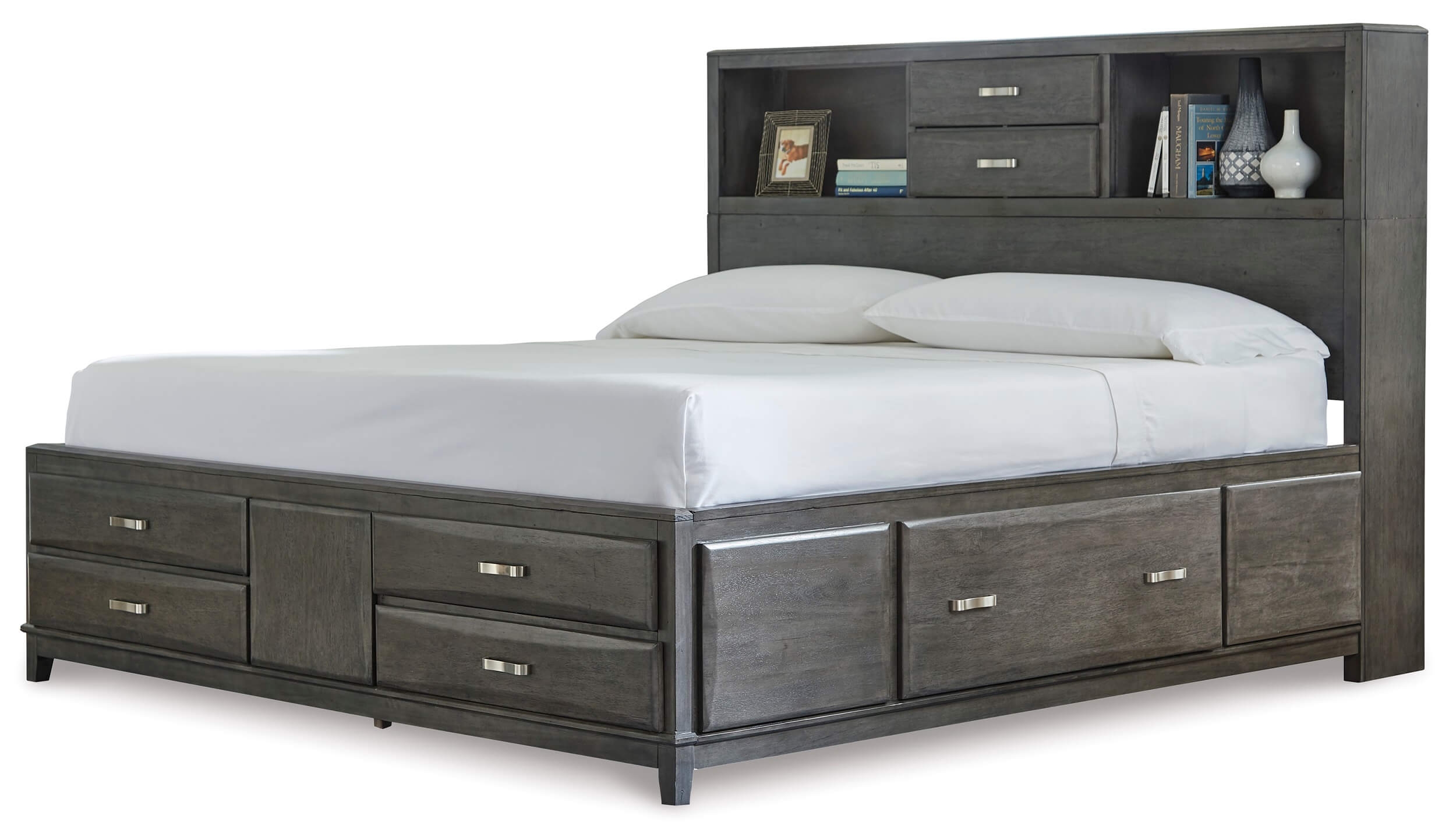 Caitbrook Wood Storage Bed w/8 Drawers