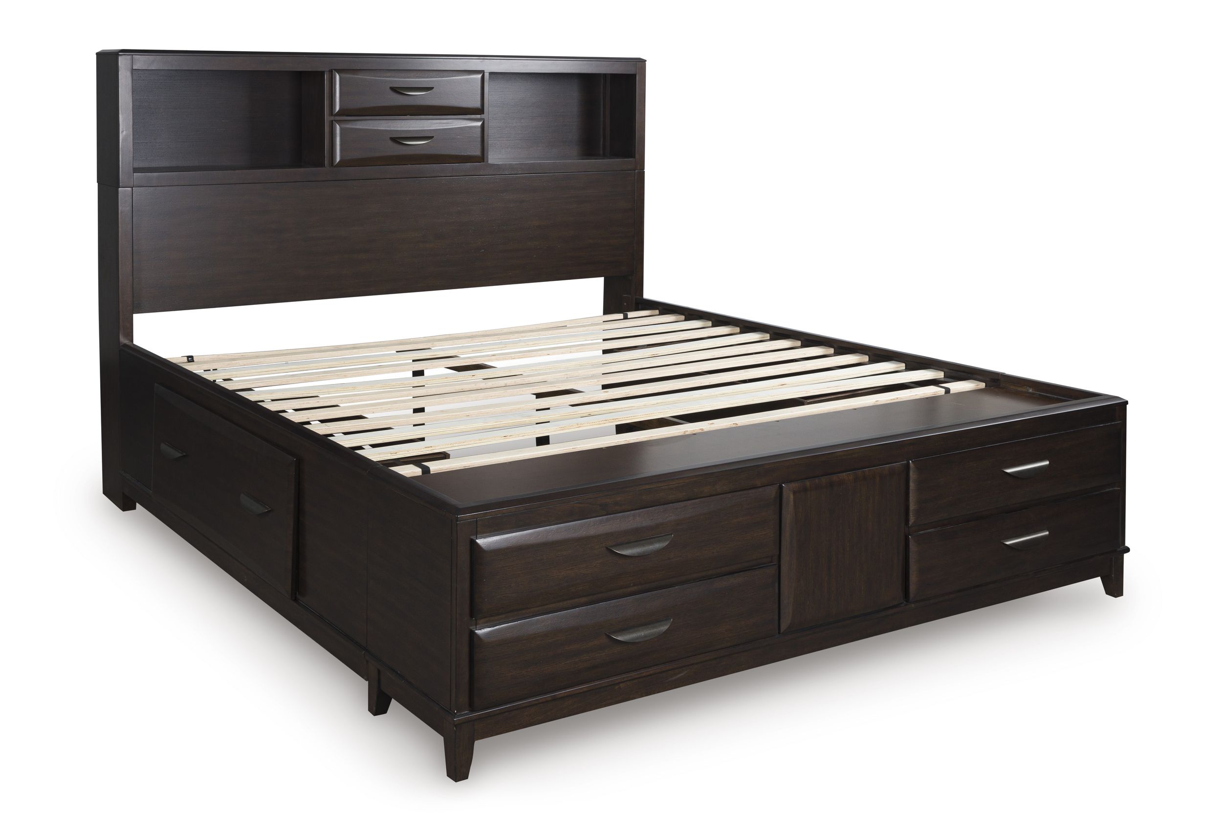 Vanmore Wood Platform Storage Bed, Queen Size