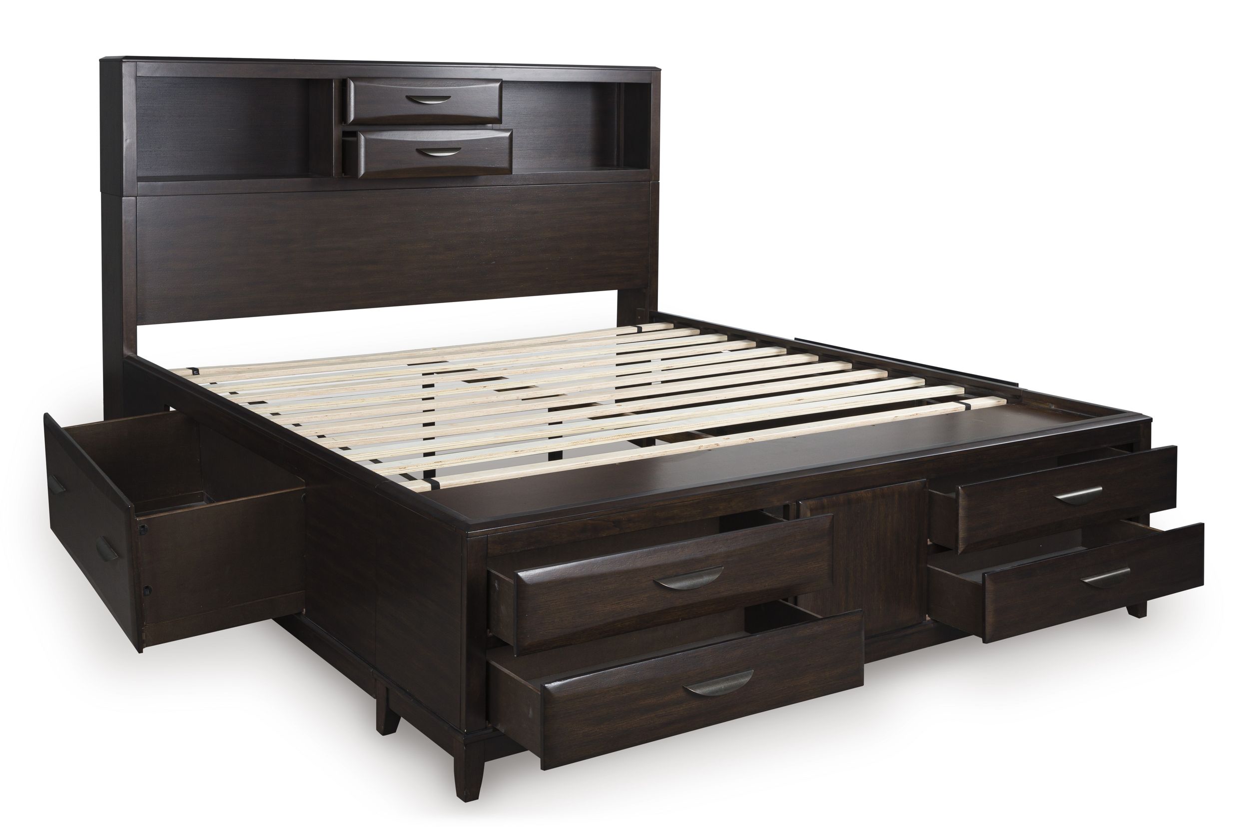 Vanmore Wood Platform Storage Bed, Full Size