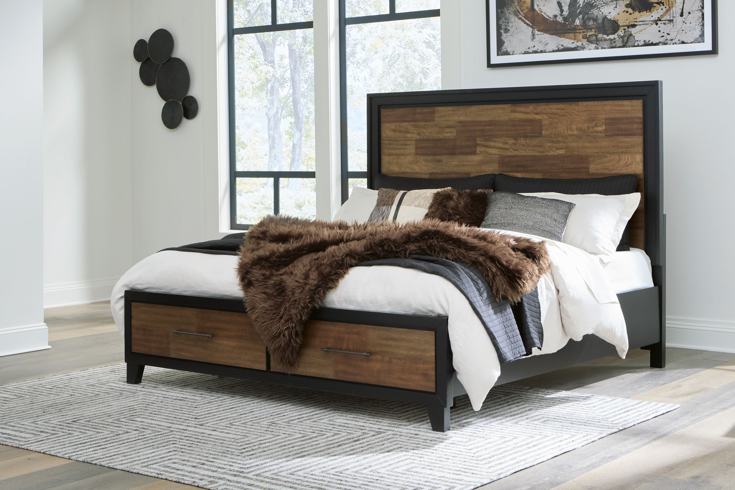 Kraeburn Wood Panel Storage Bed