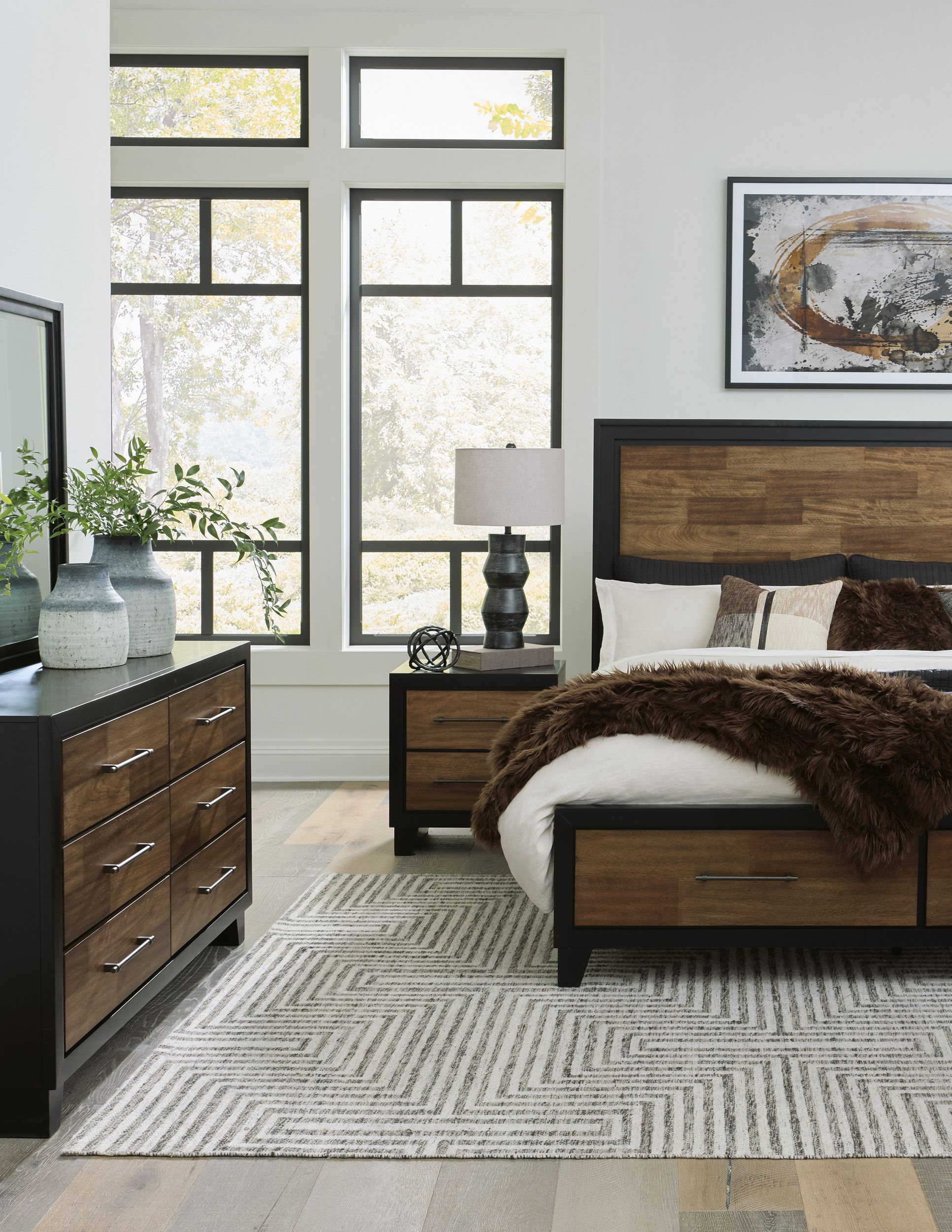 Kraeburn Wood Panel Storage Bedroom Set