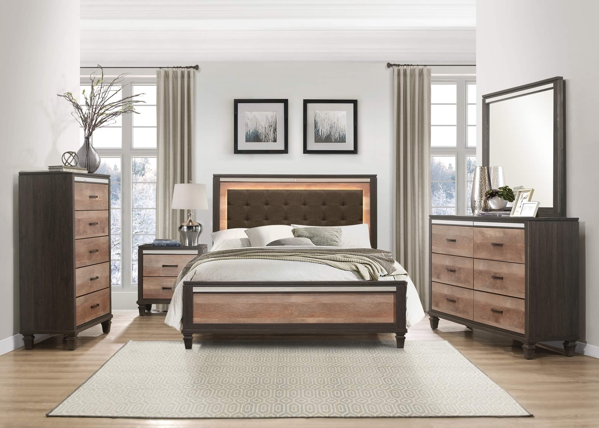 Danridge Queen Size Bed w/ LED Lighting