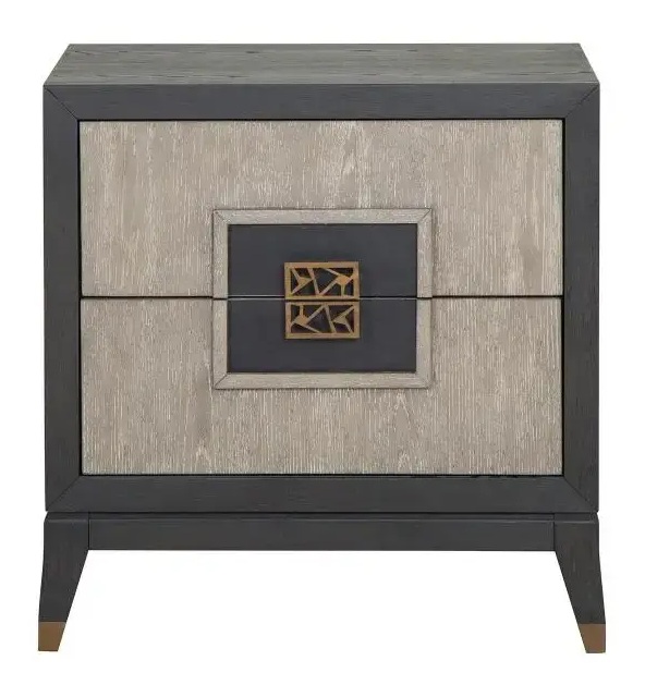 SM Ryker Wood Nightstand w/2 Drawers