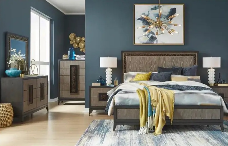 SM Ryker Wood Panel Bed, King Size