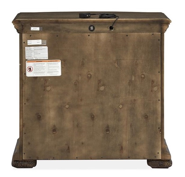 SM Durango Wood 2 Doors Bachelor Chest w/USB Charger