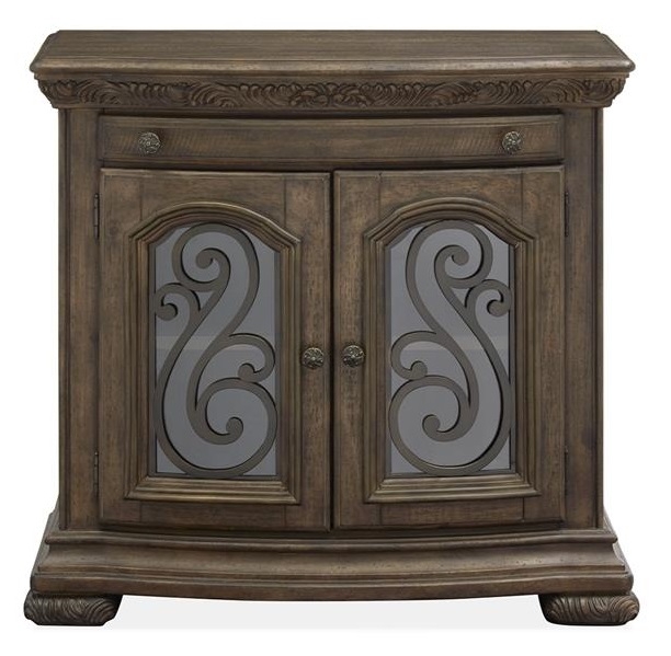 SM Durango Wood 2 Doors Bachelor Chest w/USB Charger
