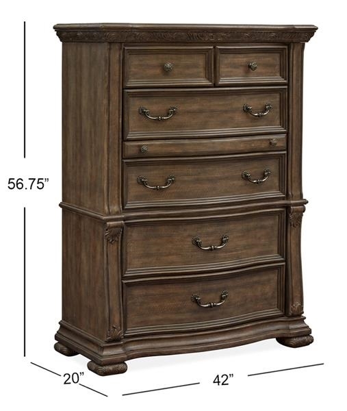 SM Durango Wood Chest w/6 Drawers