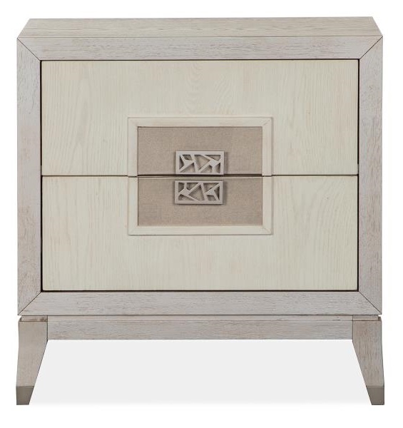 SM Lenox Wood 2 Drawer Nightstand w/USB Port