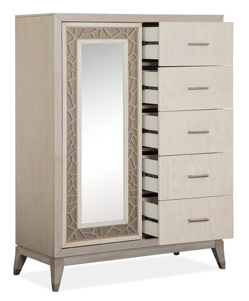 SM Lenox Wood Chest w/Door & 5 Drawers