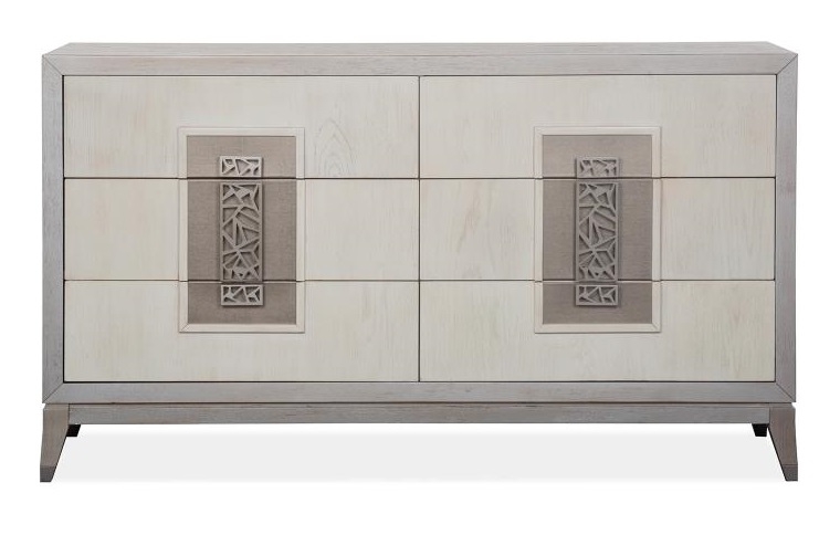SM Lenox Wood Double Dresser w/6 Drawers