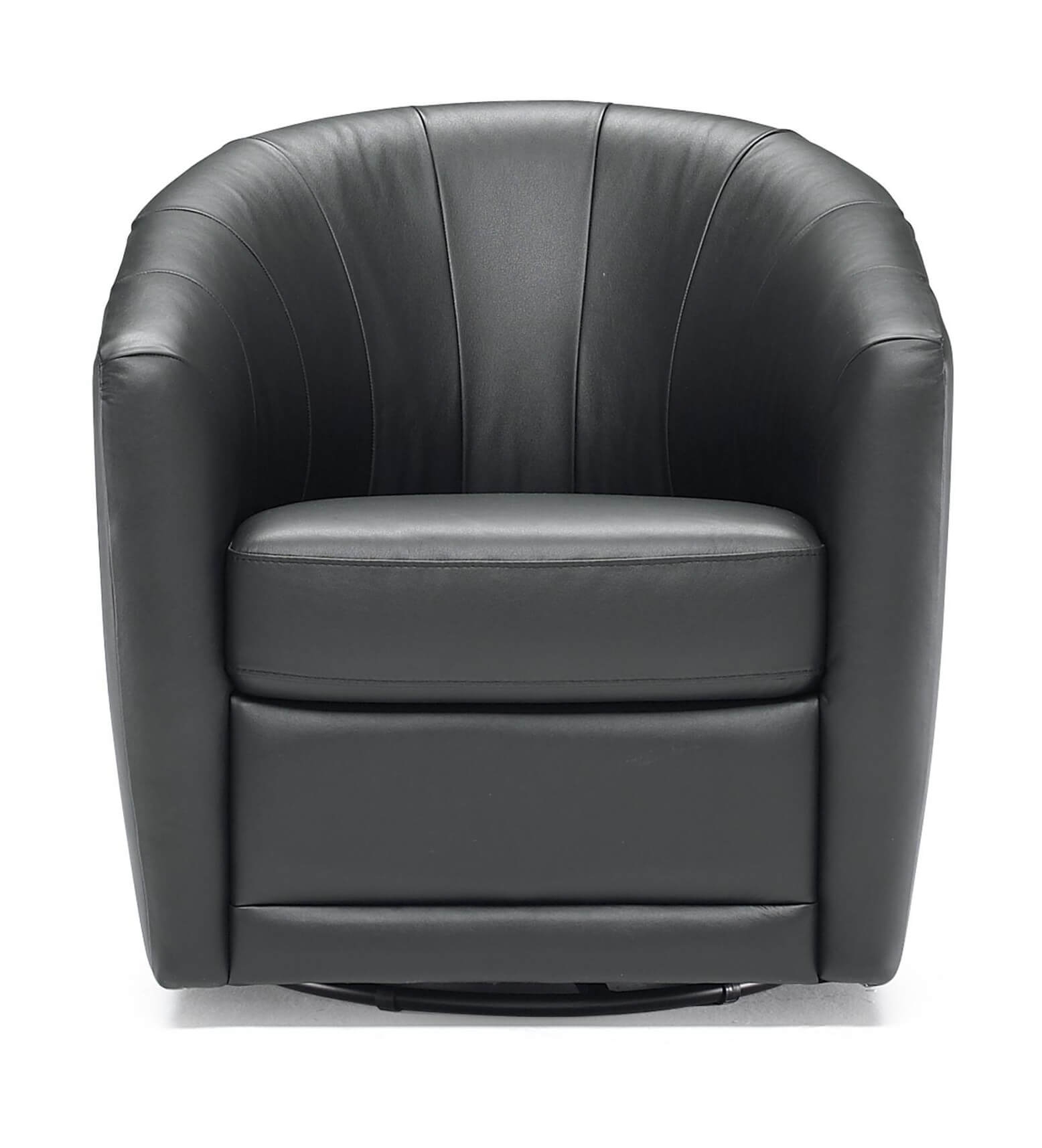 Giada Fabric/Leather Swivel Armchair