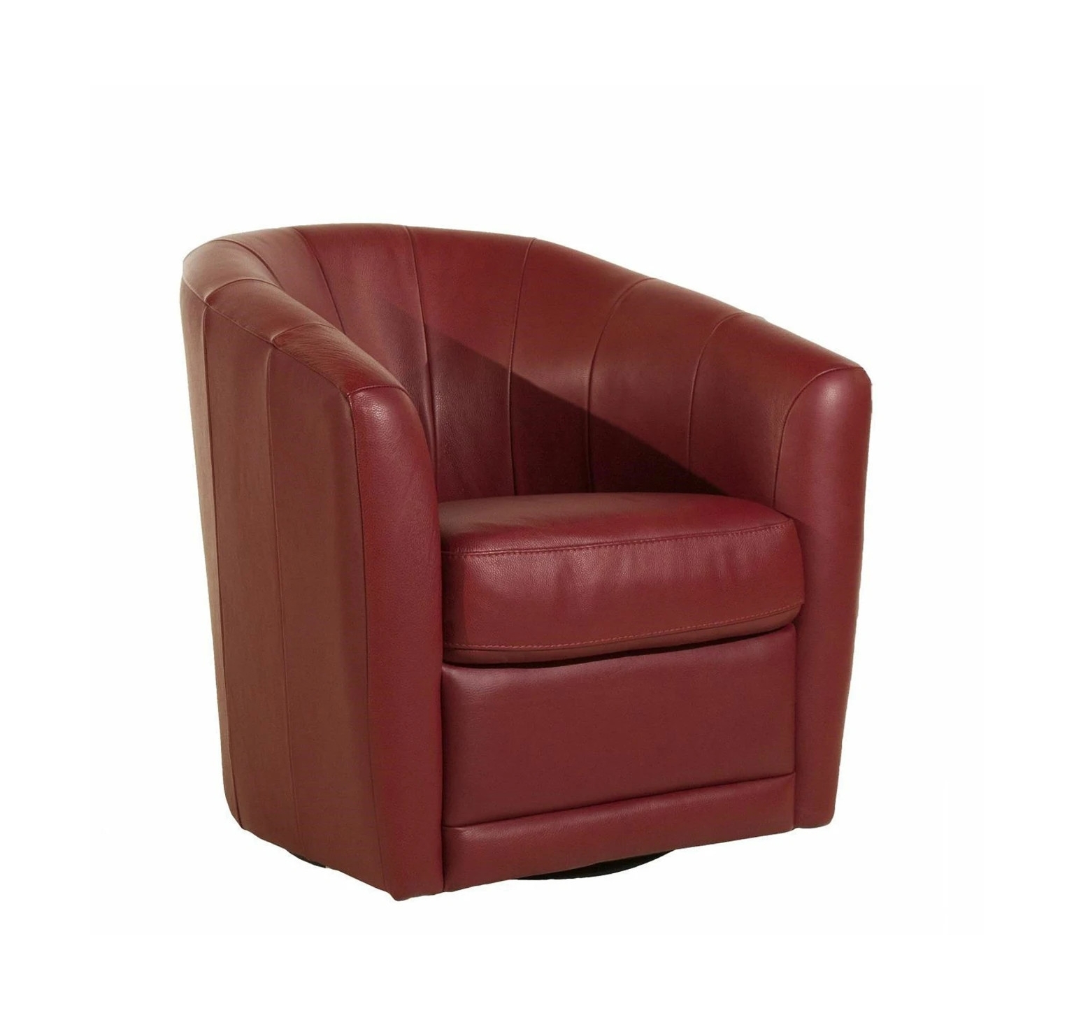 Giada Fabric/Leather Swivel Armchair