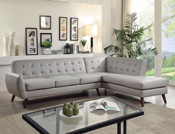 Essick Polyurethane Right Arm Chaise Facing Sectional Sofa
